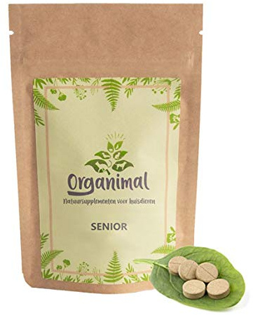 Organimal Senior Hund - Natürliches Ergänzungsfuttermittel für ältere Hunde - Glucosamin, Chondroitin, MSM & Vitamine für Hunde - Unterstützt die Muskeln & Gelenke, Gedächtnis & Herz, Verdauung