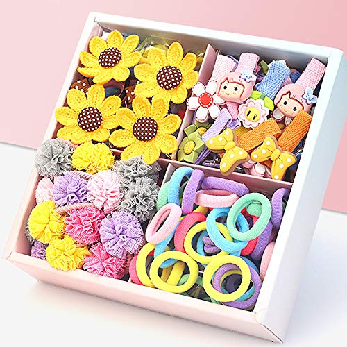 HCliptie 74 unidades de gomas elásticas para el pelo de bebé, de algodón, para niñas y niños, multicolor, pequeñas y sin costuras, para coletas