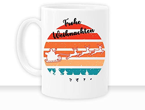 Tasse fröhlichen Weihnachten Retro Weihnachtstasse Wichtel Kaffeebecher bedruckte Tasse