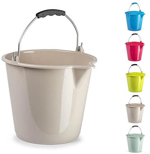 7L Multipurpose Plastic Bucket with Handle with Pouring Spout