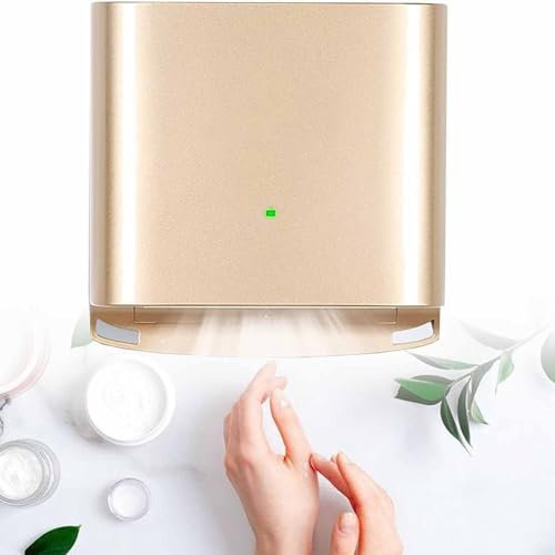 PixCy Asciugamani Elettrico Bagno Professionale, Asciuga Mani a Parete, Basso Consumo Energetico,1250 W,con Sensore a Induzione Intellige,8-10 Secondi per Asciugare Le Mani,Gold