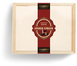 Idea Regalo Praline Cioccolato Confetti Maxtris - Angolo Cubano - Liquorelli Rhum - scatola in legno