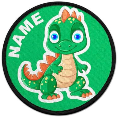 Copytec Patch personalisiert Drache Dino Kinder Aufnäher mit Namen #44119
