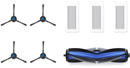 ECOVACS Kit di ricambio standard per aspirapolvere robot Deebot N30 PRO OMNI/N30 OMNI/N20e PLUS/N20e, 1 spazzola principale antigroviglio, 2 spazzole laterali, 3 filtri antibatterici, accessori origin