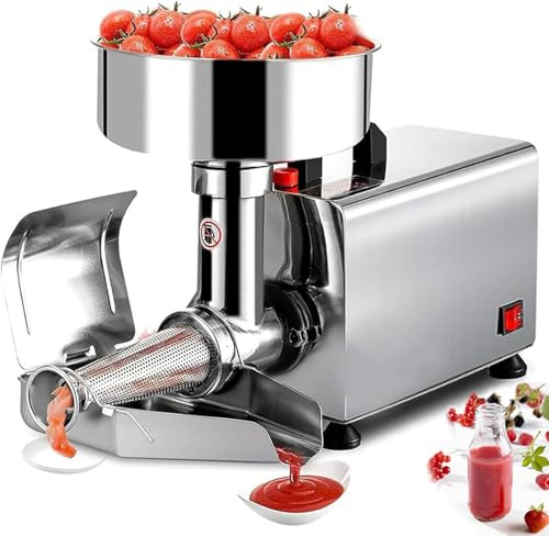 ZWESKUX Pressa per Pomodoro elettrica Macchina per passata di Pomodoro Fresatrice e colino Commerciale in Acciaio Inossidabile, colino per Alimenti e Macchina per Salse, spremiagrumi,220V