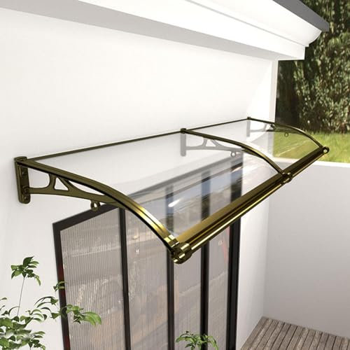 Vordach Für Haustür Mit Seitenteil Türvordach überdachung Transparent Polycarbonat Vordach Mit Halterung Aluminium, Pultvordach Fenster Markisen Regen- Und Schneesicher