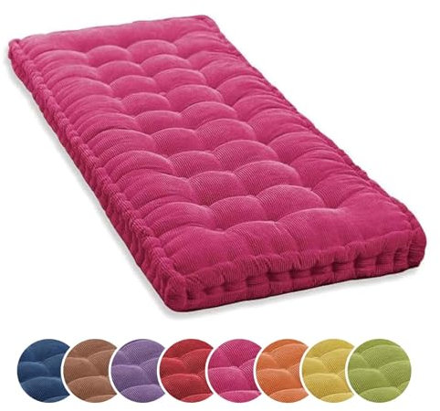 Bankkissen für den Außenbereich, 40 x 40 cm, 3-Sitzer-Schaukelkissen für Garten, Terrasse, Möbel, Liege, Bank, 55 x 170 cm, Rosa
