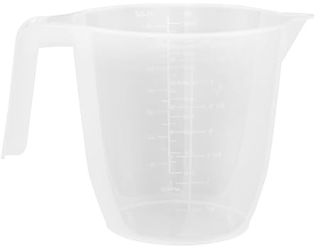 Lightweight Measuring Jug Sturdy and Hardwearing, 100% Non-Toxic Clear Plastic Water Jugs Stackable Dishwasher Microwave Safe, Scale Markings on The Side in ml and Ounces BPA Free (2 Liter)