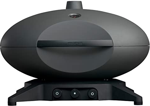 Morsø Forno Gas Grande Barbecue à gaz - Barbecue de table à gaz avec grille en fonte, style de vie scandinave pour la terrasse et le jardin, gris anthracite