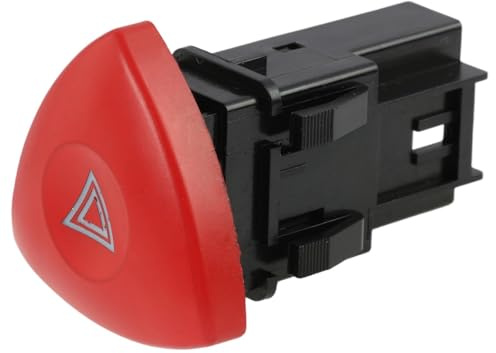 Bouton Warning Feux de Détresse Rouge 8200442724, Interrupteur de signal, Bouton de Commutateur de Voyant de Danger, Interrupteur de Signal de Détresse, Remplacement Facile et de Qualité﻿