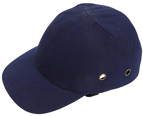 DECOMELODY Gorra de Béisbol Protectora Ajustable con Casco Abs para Trabajo al Aire Sombrero de Seguridad Transpirable para Construcción y Soldadores Azul Marino