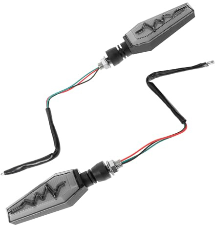 ORFOFE Intermitentes LED para Motocicleta de Luces de Señalización Direccional Amarilla y Luz Diurna Roja Diseño Moderno para Mayor Visibilidad y Seguridad Carretera
