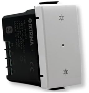 IXTRIMA Interruttore dimmer connesso Smart Zigbee/Tuya Wifi frutto modulo compatibile con supporti Vimar plana bianco