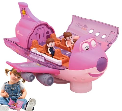 Flygplansleksaker - 27 x 21 x 14 cm roterande fordon flygplansleksak | bärbart leksaksflygplan för småbarn, 360° roterande elflygplan, present till pojkar, flickor över 3 år