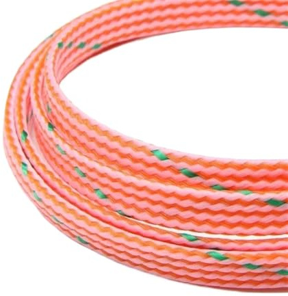 Kabelschlauch 1/5/20/50M Erweiterte Geflechthülle PP-Baumwollgarn 4 8 12mm Weichdrahtwicklung Isolierter Kabelschutz Leitungsbaum Kabelmantel(Pink Green Orange,8mm,1 Meter)