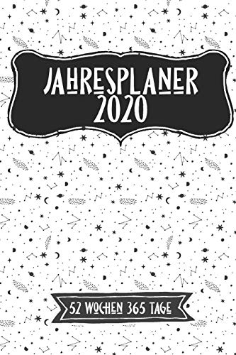 Jahreskalender 2020 52 Wochen 365 Tage: -53 Wochen undatiert A5 Notizbuch für Notizen & Termine Wochenplaner 200 Seiten