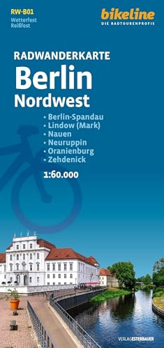 Radwanderkarte Berlin Nordwest RW-B01: Berlin-Spandau - Lindow (Mark) - Nauen - Neuruppin - Oranienburg - Zehdenick, 1:60.000, wetterfest/reißfest, GPS-tauglich mit UTM-Netz (bikeline Radwanderkarte)