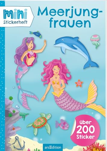 MINI-Stickerheft – Meerjungfrauen: Über 200 Sticker | Stickerheft im praktischen Mitnahmeformat für Kinder ab 4 Jahren