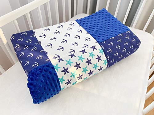 Couverture pour Bébé Doudou Couverture Rampante Couverture Patchwork Couverture Landau 100 % Coton (80 X 120 cm). Couverture Douce et Moelleuse Cuddly Préférée pour Votre Bébé
