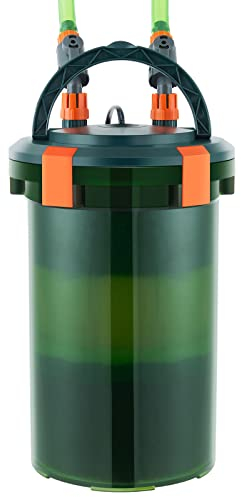 PYPABL 600L/H-1500L/H Aquarium Canister Filter, 7W/8W/15W Fish Tank External Filter, Aquarium Hang on Filter with Biochemical Sponge, Ceramic Balls for up to 650L Tank (1500L/H)