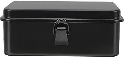 DOITOOL Small Metal Tool Storage Case Portable Tool Storage Box Organizer Iron Toolbox with Lid for Home Workshop Garage Car - 20 x 12.5 x 7.8 cm