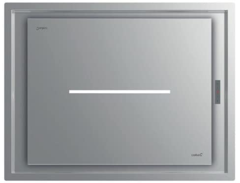 Cata Campana Decorativa Extractora Isla Bennu Slim 900 X/A con 3 Niveles de Extracción, Panel de Control táctil, Motor S6, Ancho de 90 cm Acabado en Inox