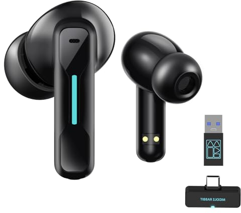 Middle Rabbit SW4 pro Auricolari Wireless USB per PC Laptop Cuffie Bluetooth in Ear Senza Fili con Dongle da 2,4 GHz per Lavoro Senza Filo Auricolare con Microfono per Computer Desktop Call Center