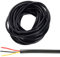 QUARKZMAN 26AWG Électrique Fil 3 Conducteurs LED Alimentation Éclairage Câble Étamé Cuivre 16,4Ft Faible Tension PVC Boîtier Flexible Rallonge Cordon Noir pour LED Bandes Lampes