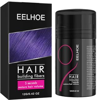 Layhou Fibras Capilares12 g, aumentan el volumen del cabello, Corrector de Pérdida de Capilares, Fibras capilares para el engrosamiento del cabello, cabello más lleno al instante