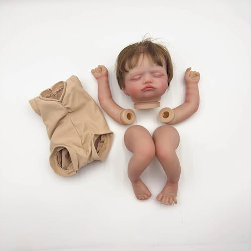 Enjoy with Love Neue 18inch Rosalie Reborn Puppenset Lebensecht schlafendes Baby Bereits bemalt unfertige Puppenteile DIY Baby Spielzeug