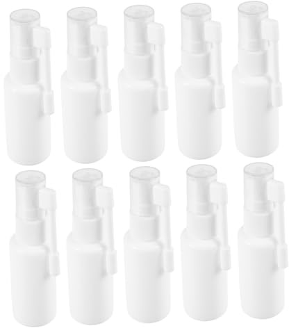 10Pièces Pulvérisateur Nasal Rechargeable Lot de Bouteilles de Brume avec Rotative pour Nettoyage Nasal Pulvérisation Orale Design Adorable