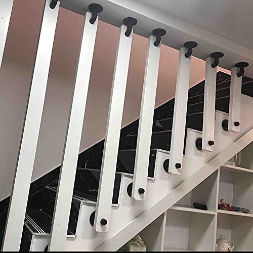Kit ringhiera per scale in legno massello, per portico interno, per scale a soppalco, terrazza, pali di supporto di sicurezza (1 pezzo)