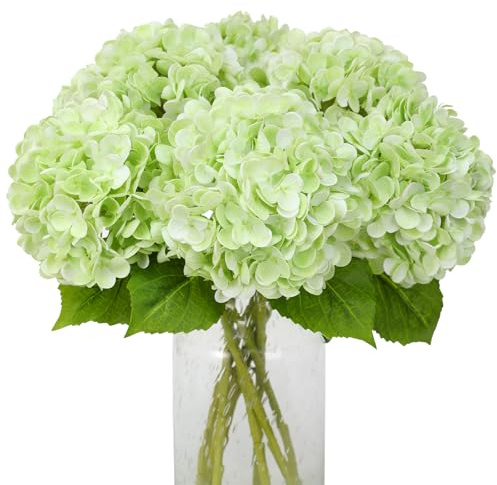 Hobyhoon Hortensien Künstliche Blumen Seidenblumen Künstblumen Wie Echt 3Pcs Seiden Hortensien Blumen Bouquet für Office Home Decor