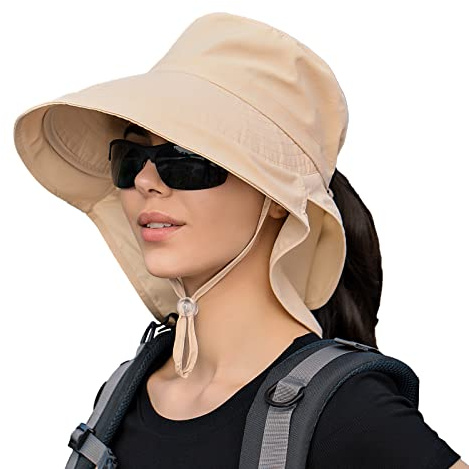 INSISMY Chapeau Soleil Femme Anti UV UPF 50+ pour Randonnée et Pêche