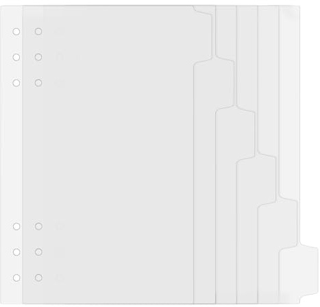 6 Stück Trennblätter A5, Registerblätter 6 Löche Trennblätter