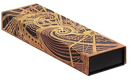 The Chanin Spiral (New York Deco) Pencil Case: Pencil Case with wrap closure, decorative printed cover paper