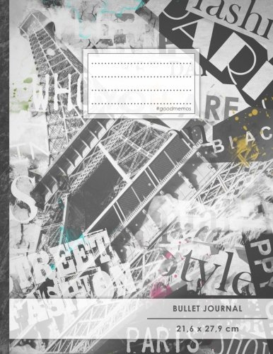 Bullet Journal • A4-Format, 100+ Seiten, Soft Cover, Register, „France Paris“ • Original #GoodMemos Dot Grid Notebook • Perfekt als Tagebuch, Zeichenbuch, Kalligraphie Buch