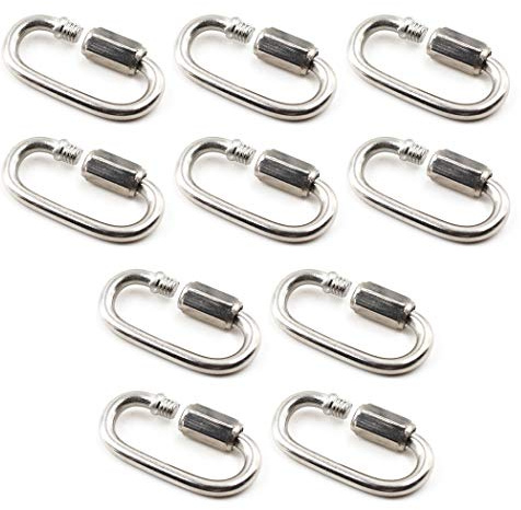 M5 Edelstahl Kettenglied karabiner schlüsselanhänger mit Verschraubung (10 Stück)