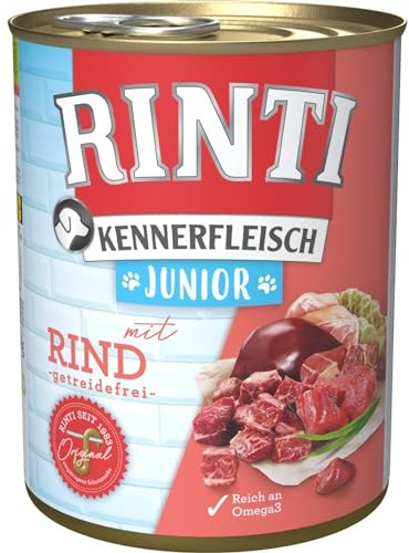 Rinti Kennerfleisch Junior Rind 800g - Sie erhalten 12 Packung/en; Packungsinhalt 0,8 kg