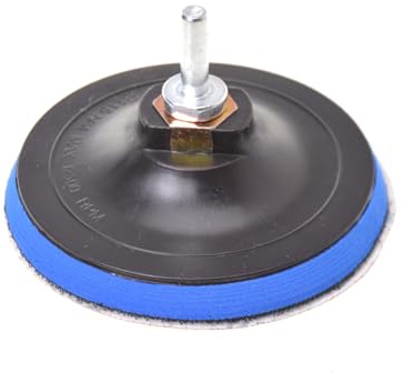 Aqbau® Schleifteller mit Klett Haftteller 115 mm M14 mit adapter Schleifteller für Bohrmaschine und Winkelschleifern incl. Spanndorn Polierpad Adapter