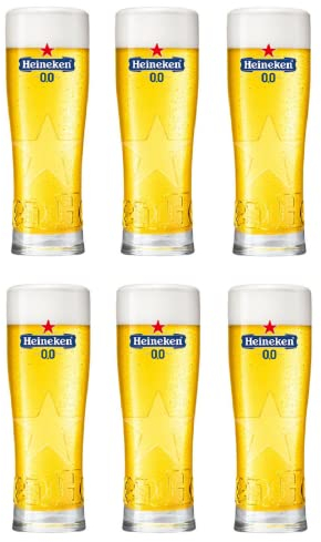 Heineken Star Ellipse Glass Cerveza Vasos 25cl 6 Piezas