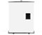 【Easy Set Up】 RAUBAY 59.8 x 82.7in Collapsible White Backdrop Screen Portable Retractable Panel Photo Background with Stand for Video Conference, Photographic Studio, Streaming