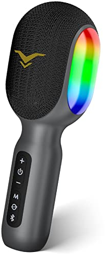 StageSound Karaoke Microphone Bluetooth, 5-in-1 Wireless Karaoke Microphones with Dynamic LED, Portable Karaoke Microphone with Speaker, Home KTV Karaoke Device for Children Home Party