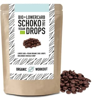 Bio Lower-Carb Schokodrops 600g | Gesüßt mit Erythrit ohne Zucker-Zusatz*, Vegan, zum Naschen, Backen - Zuckerfrei Optimal für Low-Carb, Kohlenhydratereduziert, Keto Ernährung (600 g)