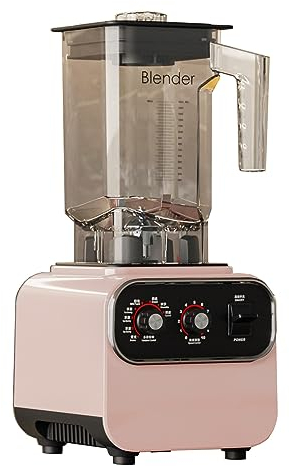 Frullatore Professionale For Impieghi Gravosi, Frullatore Da Bar Di Grado Commerciale Da 1600 W Con Contenitore Da 2 Litri For Frullati, Frullati, Tritaghiaccio, Frutta Congelata, Zuppe, (Color : Pin
