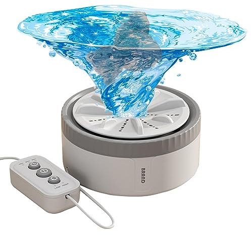 SENZZ Lavatrice Lavello, Lavatrice con Ventose Inferiori, Lavatrice Portatile Ultrasuoni con USB per Viaggi, Lavatrice per Capi Piccoli