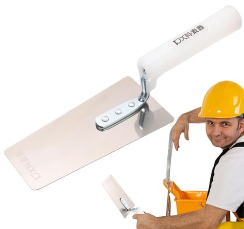 Trockenbaukelle Edelstahl Putzkelle Fugenkelle mit ergonomischem Griff Mauerwerkwerkzeuge zum Verfugen Verputzen Bodenbelag Finishing