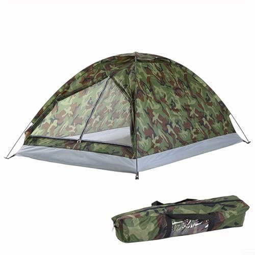 Alanmoship Pop-Up-Zelt, wasserdicht, ultraleicht, Camouflage, Pop-Up-Zelt für 1/2 Personen, Campingzelte mit Tragetasche für Outdoor-Camping, Wandern, einfache Installation (2 Personen)