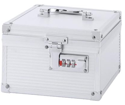 LOVIVER Kombinationsschloss-Box, Lockbox 6,30 x 6,30 x 4,53 Zoll mit Code-Kombinations-Sicherheitsgehäuse zur Aufbewahrung von Geld und persönlichen