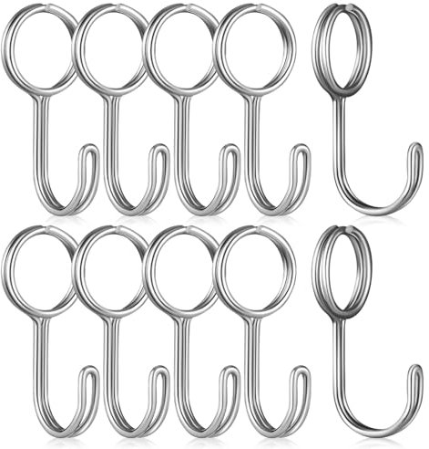 VICASKY 10pcs Spiral Hooks for Expander Rope, Rubber Rope, Tension Strap, Cotton Cord, Expander Hooks, Tarpaulin Spiral, Tie Down